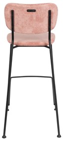 Zuiver Benson Hoge Barkruk Stof Roze