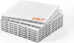 VEVOR Hockeyvloer, 315 x 315 mm in elkaar grijpende multifunctionele vloertegels, 8 stuks, dansvloertegels, hockeytrainingsbord voor schieten, grijs en wit, 0,7 m²/doos