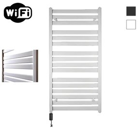 Sanicare HVW - Moda electrische WifiRadiator - 120x60cm - mat wit met thermostaat zwart - linksonder HLDWZ 601200/W