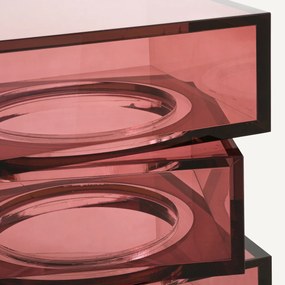 Bijzettafel in acryl kubussen, Akrili.