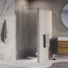 Brauer Void Carving profielloze nisdeur 100cm met draaideur 60cm aan muur chroom