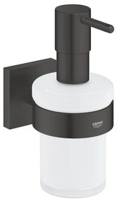 GROHE Start Cube QuickFix Zeepdispenser - 160ml - met houder - mat glas - matte black 410982430