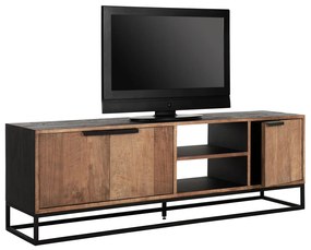 DTP Home Cosmo Tv-meubel Zwart Teak Medium - 165x40x55cm.