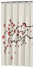 Sealskin Blossom Douchegordijn Polyester 180x200 cm Rood 233451359
