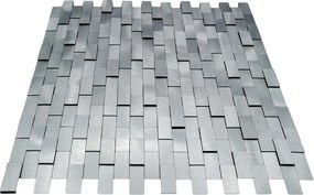 Zelfklevende Mozaïektegels Metaal | Steenstrip 3D Zilver | 30×29,8 cm | Keuken, Bad &amp; WC