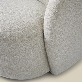 Grote Fauteuil Rond Met Kussens Beige