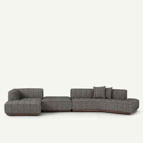 Open hoekbank links XL bouclette, JACOPO
