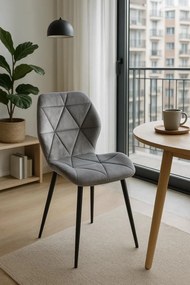 Sesel Fluwelen Stoel met Zwarte Poten