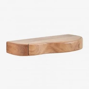 Nireimi Acaciahouten Wandplank Met Opbergruimte ↔︎ 60 Cm - Sklum