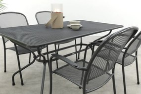 Royal Garden Carlo stapelbare tuinset strekmetaal 160x90 cm.