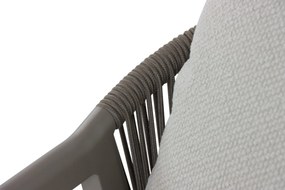 Tuinset 6 personen 240 cm Aluminium/rope Taupe Santika Furniture Santika