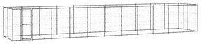 vidaXL Hondenkennel 26,62 m² staal