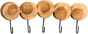 Wandhaak Finn - mungur hout - 17x50x3 cm - Leen Bakker