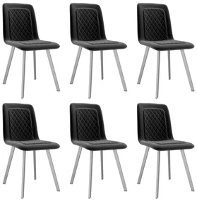 vidaXL Eetkamerstoelen 6 st fluweel zwart
