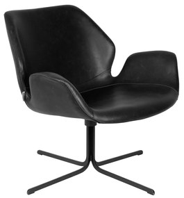 Zuiver Nikki Zwart Leren Design Fauteuil