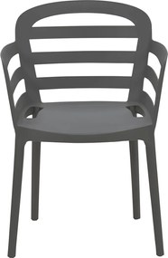 Garden Impressions Mira tuinstoel donker grijs - 2 stuks