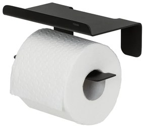 Tiger Colar Toiletrolhouder - met planchet - zelfklevend - zwart 1314230746