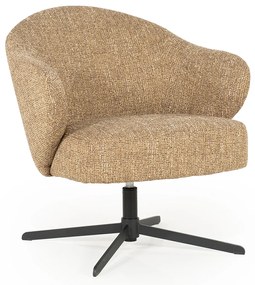 Eleonora Connor Fauteuil Draaibaar Mosterd Stof