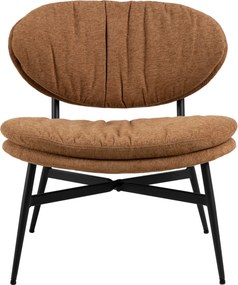 SOPHIA Terracotta (Apia 272)/zwart onderstel - RELAXFAUTEUIL STOEL VOOR DE WOONKAMER/HET KANTOOR MET BEKLEDING