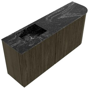 Mondiaz Joya DLux 90cm toiletmeubel ronding rechts shadow met wastafel faye links zonder kraangat lava