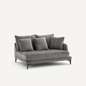 Halve bank, 2-zit van polyester en katoen, MODERNISTE