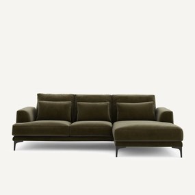 Rechtse hoekbank fluweel, Marsile