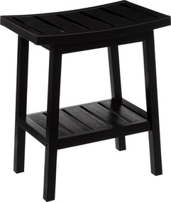 5Five Douchekrukje Bamboe - L40xB25xH46 cm - Zwart - Tot 80kg