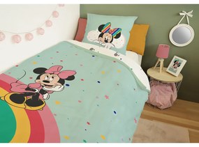 Bedset in katoen, Minnie regenboog