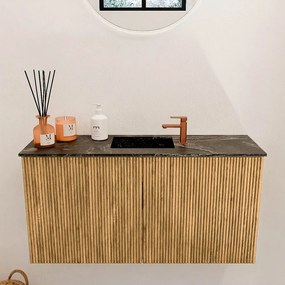 Mondiaz Joya DLux 80cm toiletmeubel oak met wastafel faye midden 1 kraangat lava