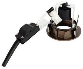 Set van 6 moderne inbouwspots donker brons kantelbaar - Cisco