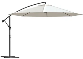 vidaXL Zweefparasol 3,5 m zandwit