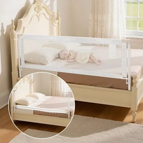 VEVOR Bedhek, bedhek met versterkte ijzeren buis en Oxford-stof, kinderbedhek, babybedhek, kinderbedhek, valbeveiliging voor kinderbed, stapelbed, 200 x 68-89 cm