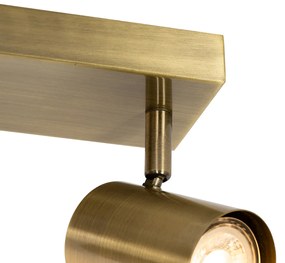 Moderne plafondlamp brons 3-lichts verstelbaar rechthoekig - Jeana Modern GU10 Binnenverlichting Lamp