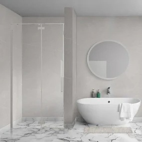 Aqua Vista Oria Linea nisdeur - 100x200cm - incl. montageset - Geborsteld rvs SW1186294/SW1186295