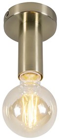 Moderne plafondlamp goud 13 cm - Facil Design, Modern E27 cilinder / rond Binnenverlichting Lamp