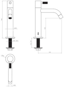 Clou Freddo 2 fonteinkraan L-size zwart mat