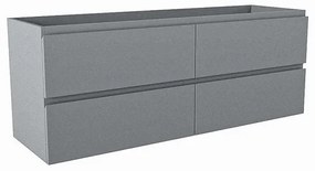 Mondiaz HAY wastafelonderkast - 130x40x50cm - 4 lades - uitsparing links - softclose - Plata M45225Plata