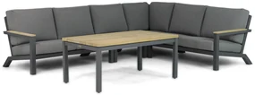 4 Seasons Outdoor Capitol/Lifestyle Garden Furniture Riviera Dining Loungeset Aluminium/teak Grijs 5-delig