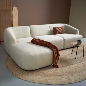 Kleine Hoekbank Beige Hoek Rechts