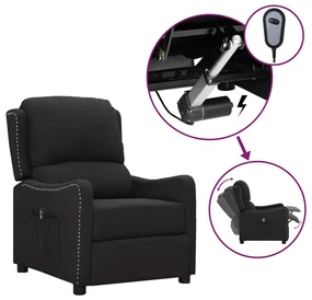 vidaXL Fauteuil verstelbaar elektrisch stof zwart