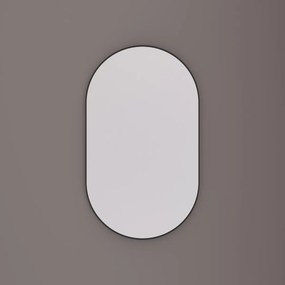 Hipp Design 8640 spiegel ovaal met zwart frame 40x60cm