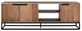 DTP Home Cosmo Tv-meubel Zwart Teak Medium - 165x40x55cm.