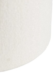 Stoffen Boucle lampenkap wit 35/35/20 Design, Modern cilinder / rond