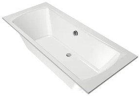 Xenz Robijn Duobad - 180x80x48 - afvoer Midden - acryl - wit 6987-01