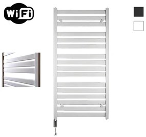 Sanicare HVW - Moda electrische WifiRadiator - 120x60cm - mat wit met thermostaat chroom - linksonder HLDWC 601200/W