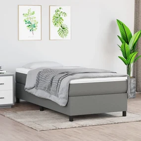 vidaXL Boxspringframe stof donkergrijs 90x190 cm