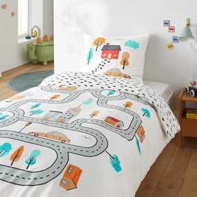 Bedset in katoen, vierkantige kussensloop., Circuit