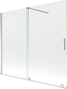 Mexen Velar 2-delige verschuifbare badwand 180 x 150 cm, transparant, chroom - 896-180-000-01-01