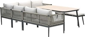 Garden Impressions Burela lounge dining set 6-delig rechts - taupe