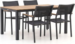 Diningset Bellagio  | 4 personen polywood | Tuinset stapelbaar | 5-delig | Kees Smit Tuinmeubelen